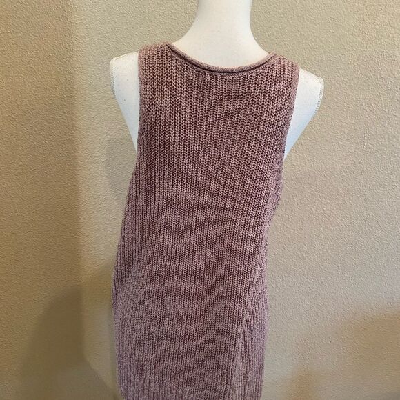 Maurices Sleeveless Knit Sweater in Pink Size L - Picture 2 of 4